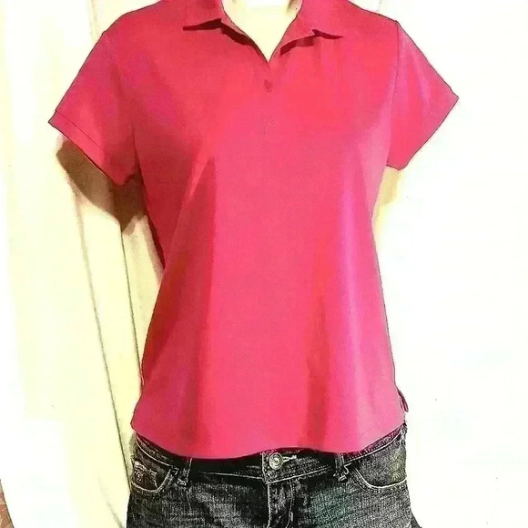 Nike Golf Ladies Dri-FIT Micro Pique 20 Polo Shirt Hot Pink Size Small - Picture 1 of 12
